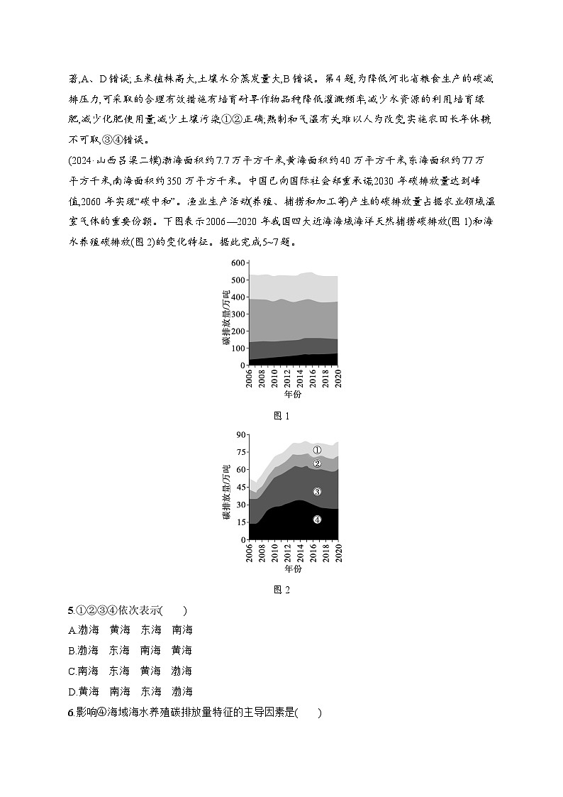 备战2025年高考地理二轮复习（通用版）热考情境专项练 热考11 碳达峰、碳中和、碳交易（Word版附解析）第3页