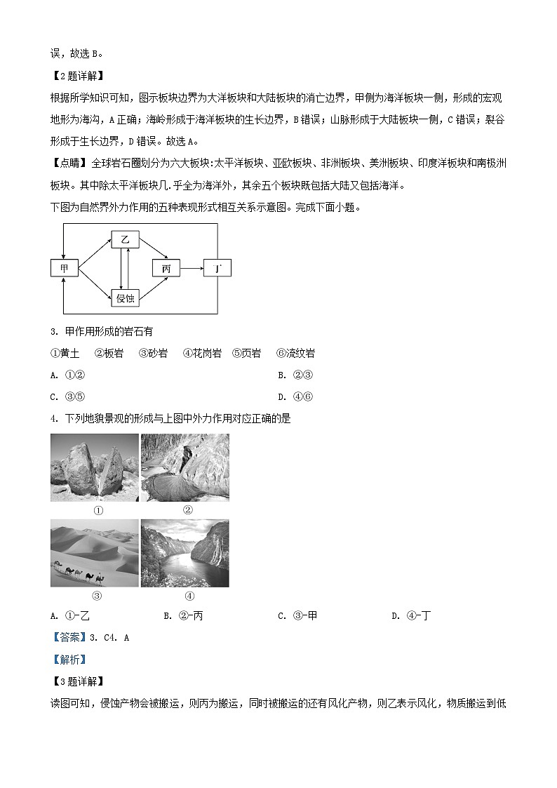 浙江省宁波市2023_2024学年高二地理上学期期中试题含解析第2页