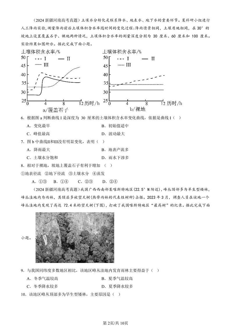 2022-2024全国高考真题地理汇编：土壤第2页