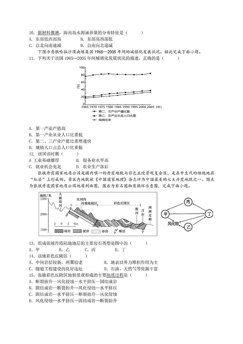 海南省三亚中学有限公司2024-2025学年高二上学期第一次月考地理试题第3页