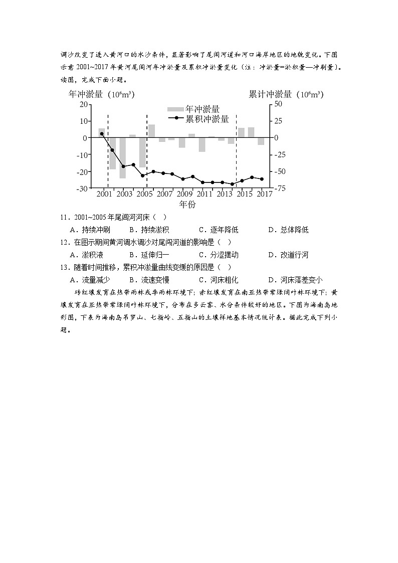 湖南省涟源市部分学校高三12月月考地理试题第3页