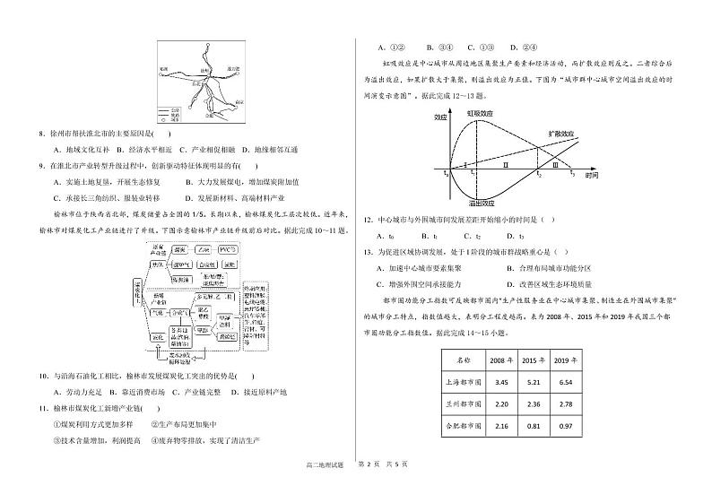 山东省德州市第一中学2024-2025学年高二上学期12月月考地理试题第2页