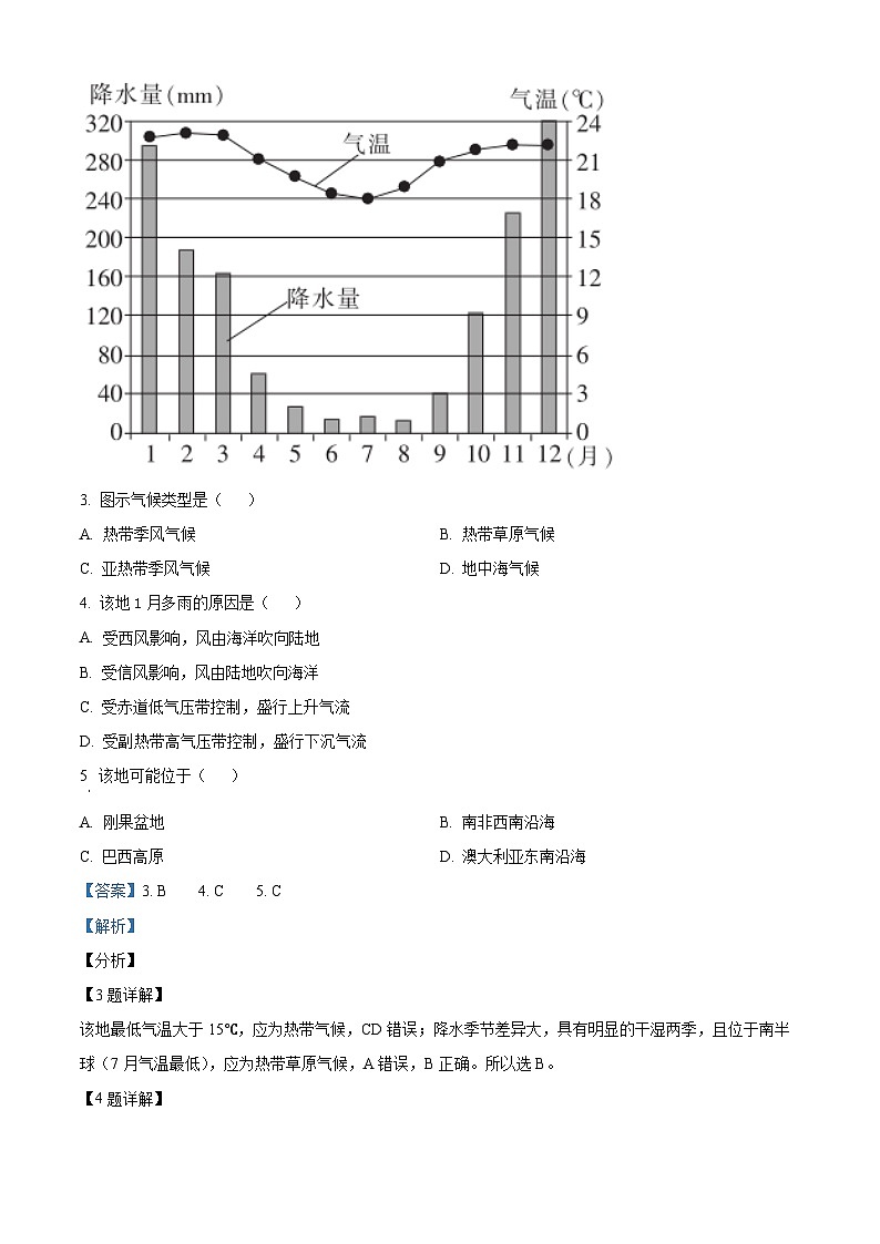 重庆市荣昌永荣中学2024-2025学年高二上学期期中考试地理试题 Word版含解析第2页