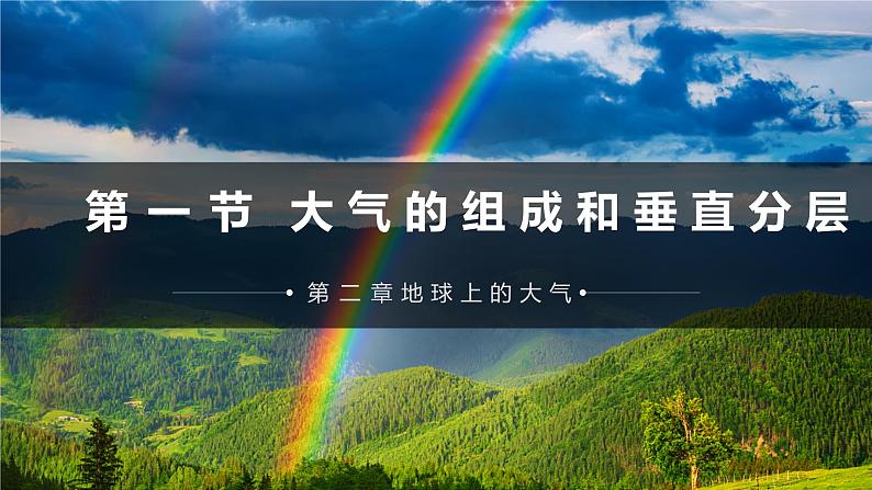 人教版高中地理必修一 2.1《大气的组成和垂直分层》课件第1页