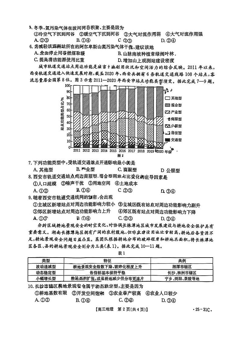 2025届广东省金太阳高三上学期9月联考地理试卷及参考答案第2页