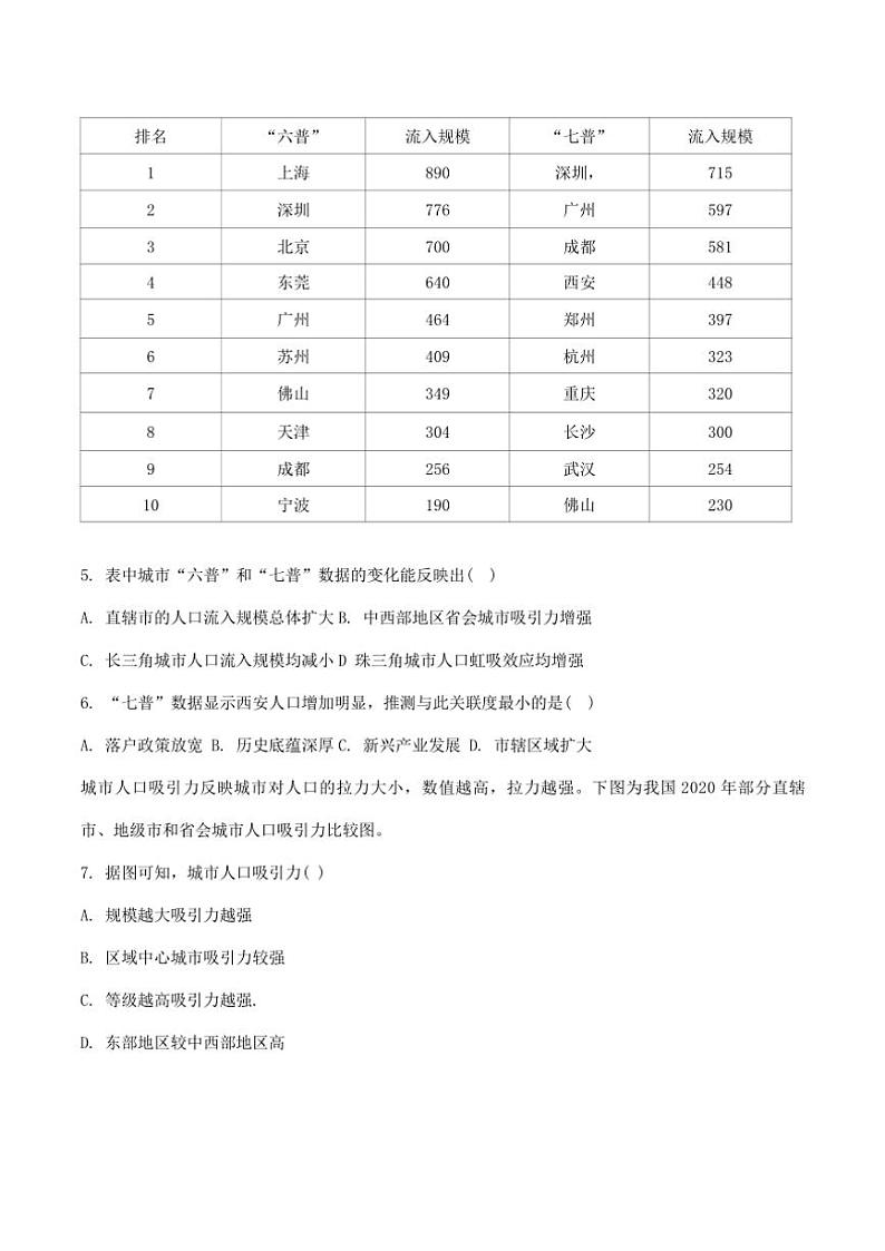 2024～2025学年天津市宝坻区第一中学高三(上)12月月考地理试卷(含答案)第2页