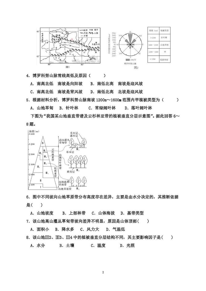 山东省济宁市邹城市第二中学2024-2025学年高二上学期12月月考地理试题第2页