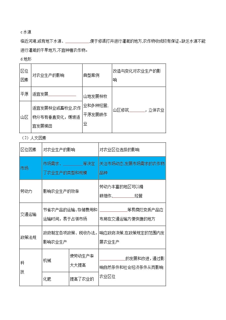 专题09 产业（知识梳理+真题再现精讲+实战训练）（原卷版）第3页