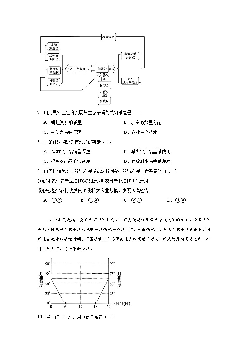 河南省TOP二十名校2024-2025学年高三上学期调研考试三地理试题第3页