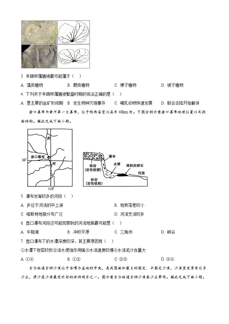 2025沧州四县联考高一上学期11月月考试题地理含答案第2页