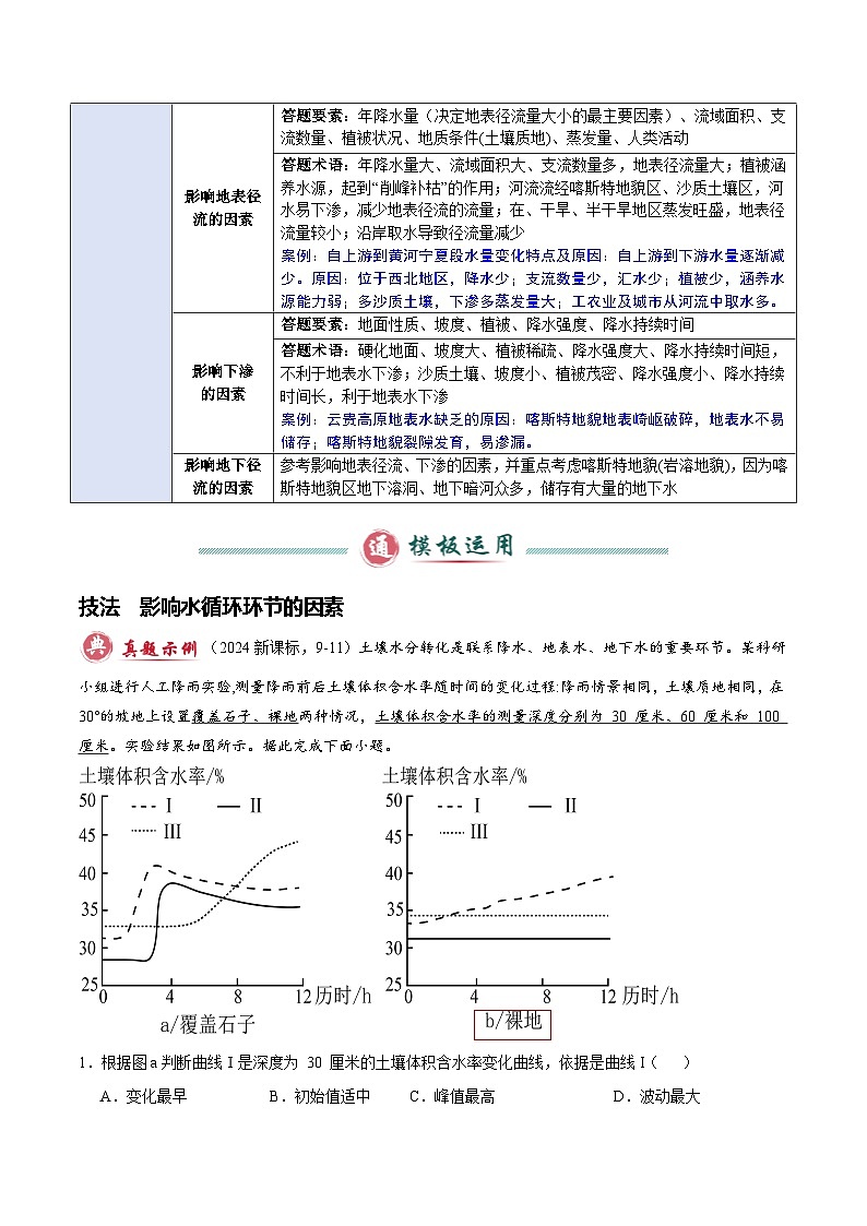 专题02 地球上的水（答题模板）-2025年高考地理答题技巧与模板构建（解析版）第3页