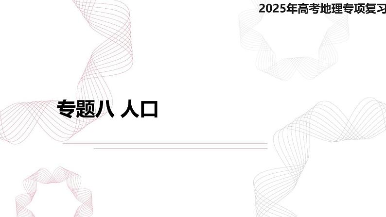 专题八 人口-【专题复习】2025高考地理二轮复习课件ppt第1页