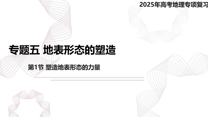 专题五 地表形态的塑造 第1节 塑造地表形态的力量-【专题复习】2025高考地理二轮复习课件ppt第1页