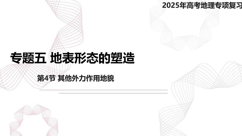 专题五 地表形态的塑造 第4节 其他外力作用地貌-【专题复习】2025高考地理二轮复习课件ppt第1页