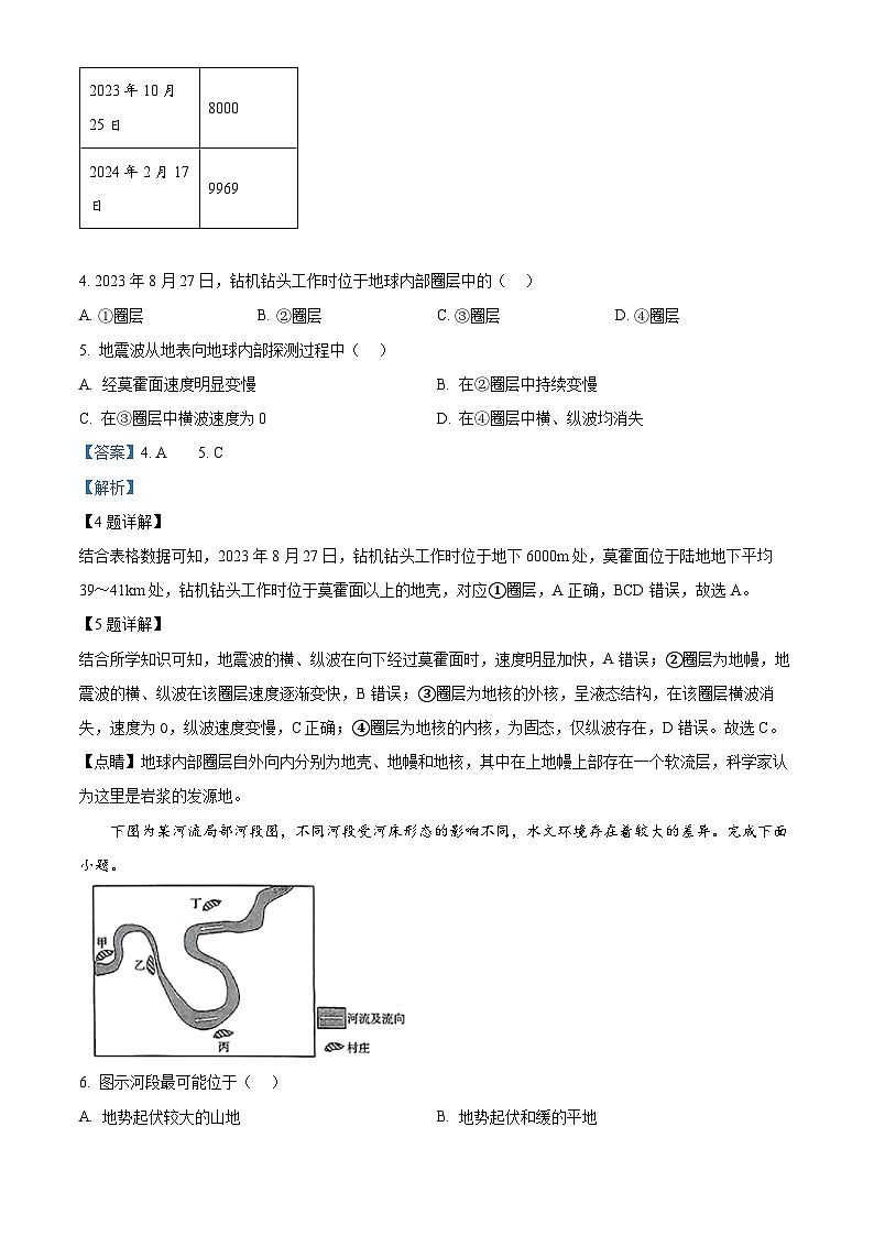 湖南省部分学校2024-2025学年高一上学期12月大联考地理试题含解析第3页