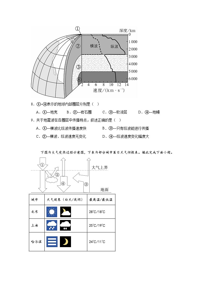 江苏省镇江市实验高级中学2024-2025学年高二上学期学业水平模拟考试地理试题第3页