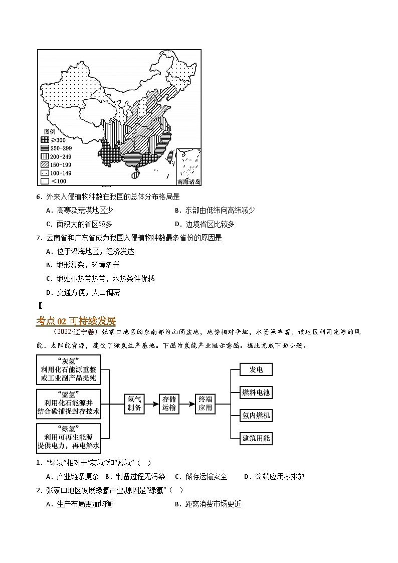 专题13 环境与发展 -【真题汇编】最近10年（2014-2023）高考地理真题分项汇编（全国通用）（学生卷）第3页