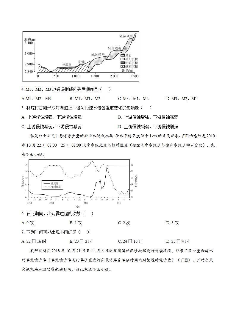 江苏省扬州市高邮市2025届高三上学期12月学情调研地理试卷（Word版附答案）第2页