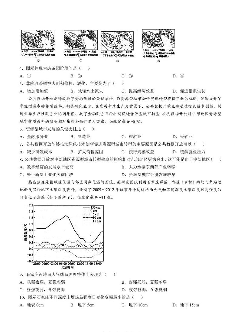 江西三晋卓越联盟2025届高三上学期12月联考-地理试卷+答案第2页