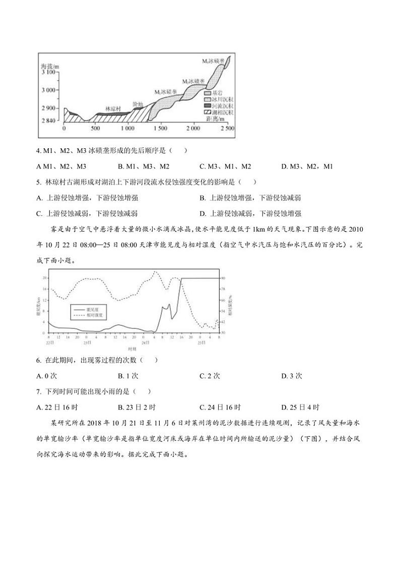 2025届江苏省扬州市高邮市高三上12月考测试地理试卷(含答案)第2页