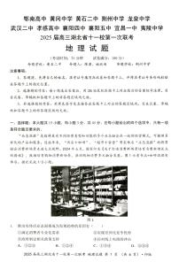 2025届湖北省十一校高三上学期12月第一次联考地理试题及答案