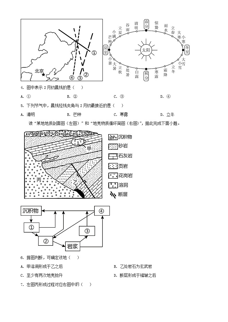 黑龙江省双鸭山市2023_2024学年高二地理上学期12月月考试题含解析第2页