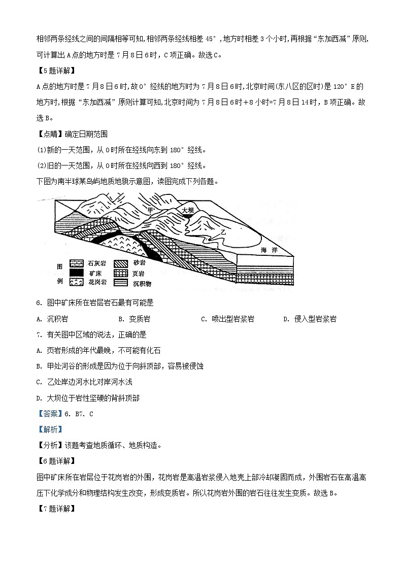 重庆市江津区2023_2024学年高二地理上学期期中试题含解析第3页