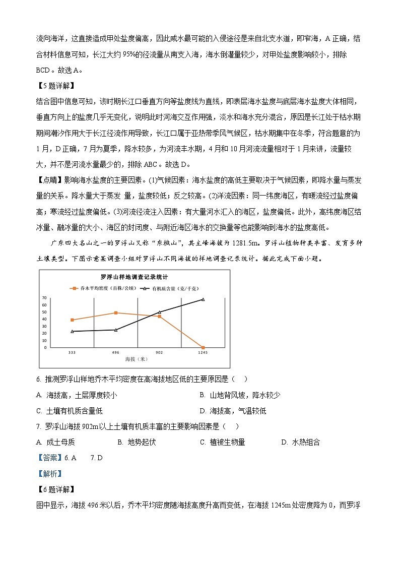 新疆喀什地区2024-2025学年高三上学期12月模拟考试地理试题  Word版含解析第3页