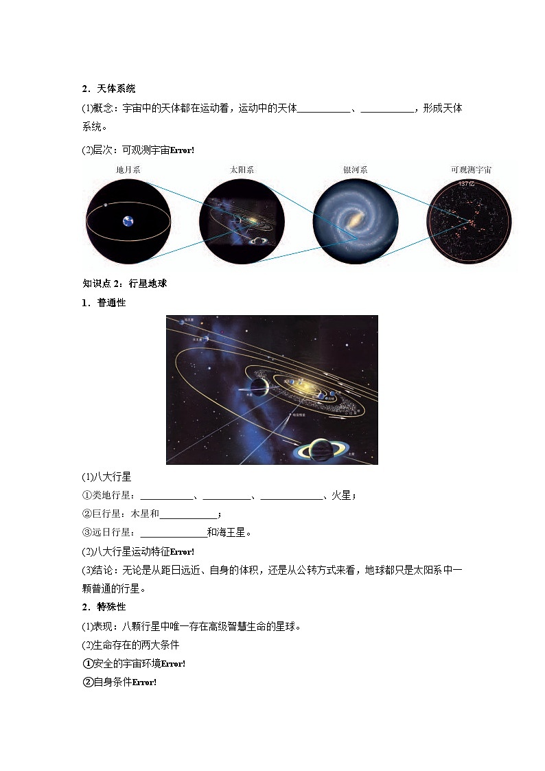 【人教版必修1】高中地理知识总结（学生版）第2页