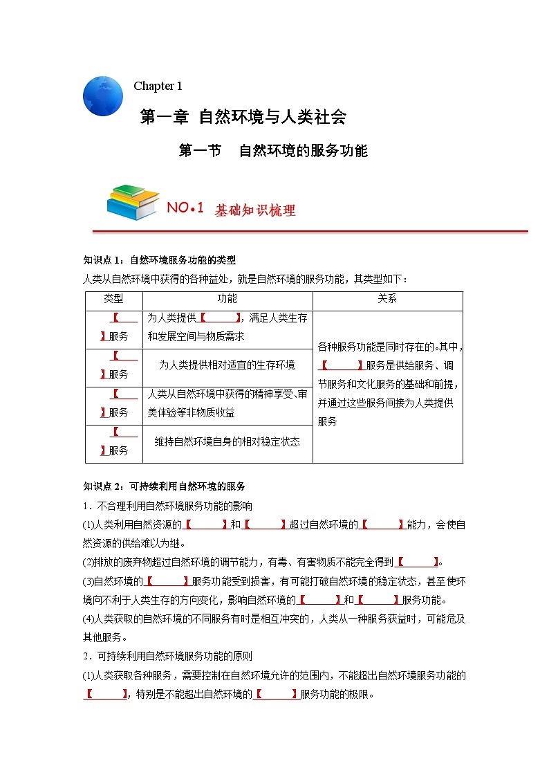 【人教版选择性必修3】高中地理知识总结（学生版）第1页