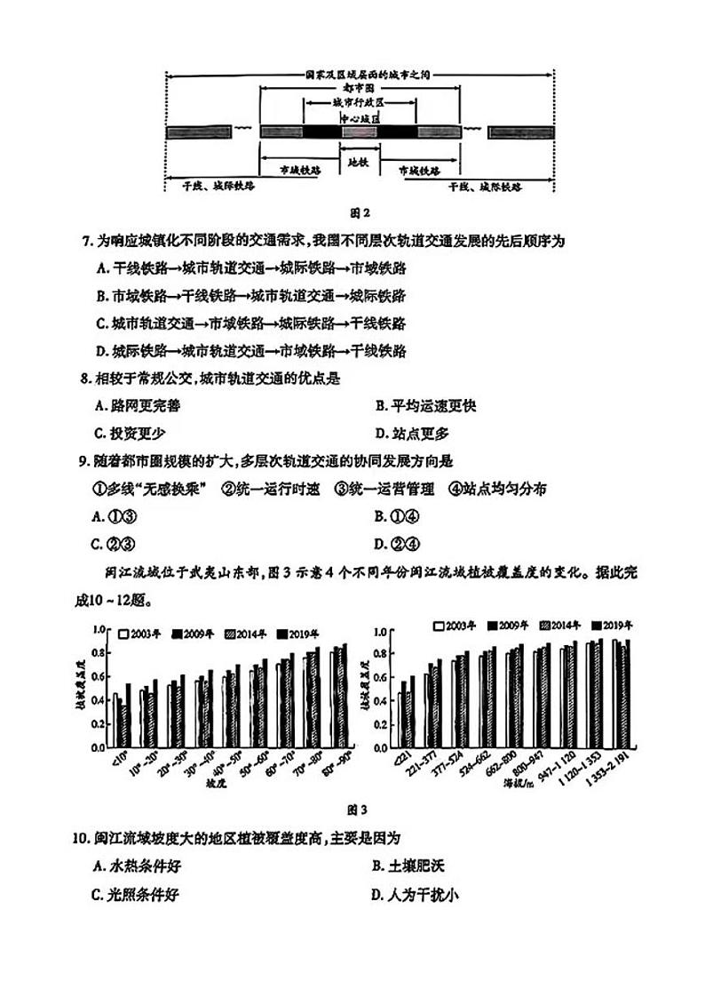 2025天一大联考高三天一小高考（二）地理试题及答案第3页