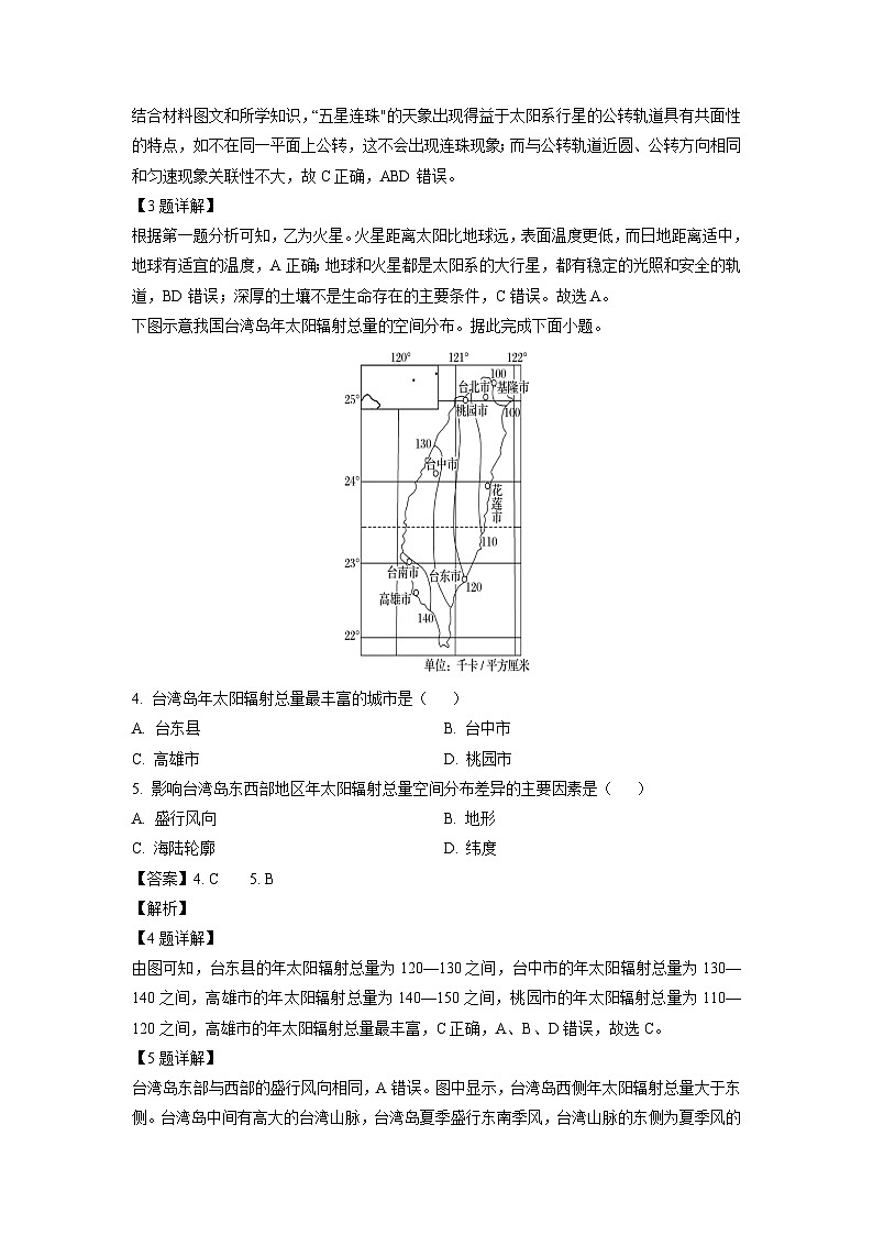 2023~2024学年江苏省江阴市某校高二上学期12月学情调研地理（必修）地理试卷（解析版）第2页