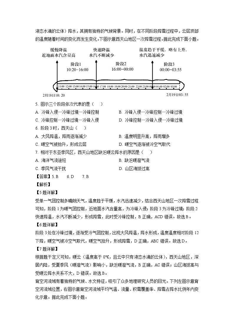 2023~2024学年福建省部分达标学校高三上学期期中地理试卷（解析版）第3页