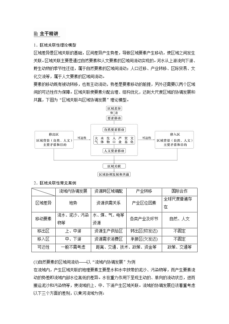 第一部分　素养1　专题1　主题3　区域关联性--2025年高考地理大二轮专题复习（学生版） 第3页