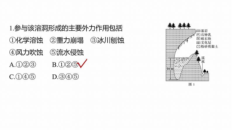 第一部分　素养2　专题5　主题1　地貌形成--2025年高考地理大二轮专题复习（课件）第4页