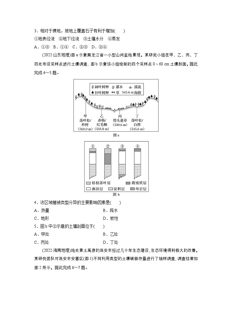 第一部分　素养2　专题5　主题5　土壤发育 --2025年高考地理大二轮专题复习（强化练习）第2页