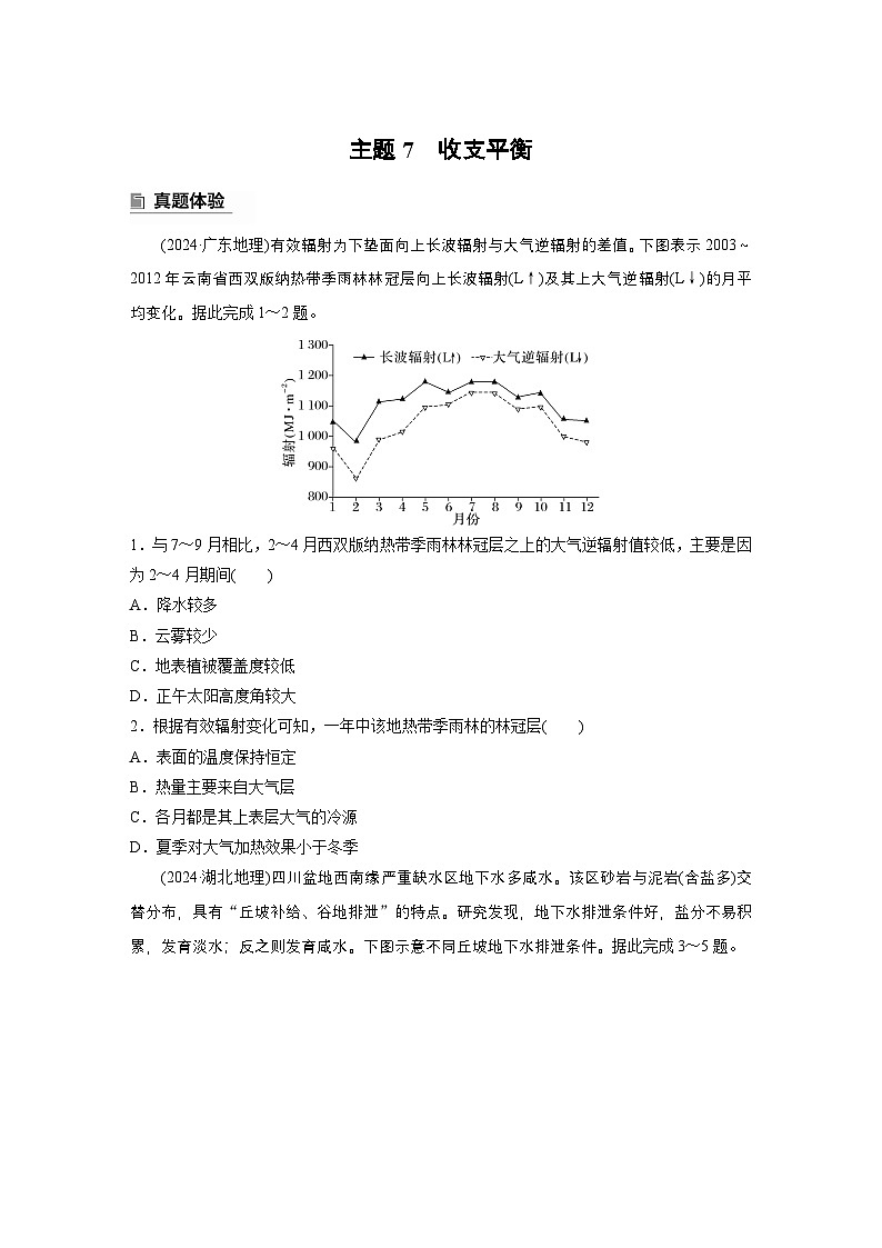 第一部分　素养2　专题5　主题7　收支平衡--2025年高考地理大二轮专题复习（学生版） 第1页