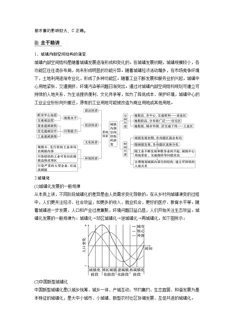 第一部分　素养2　专题5　主题9　城市发展--2025年高考地理大二轮专题复习（教师版）第3页
