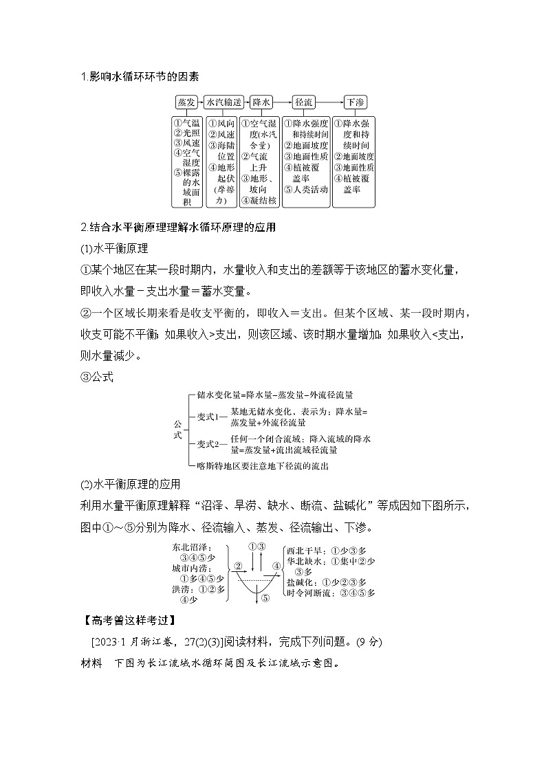 第一部分　大单元四　陆地水环境 --2025年高考地理大二轮专题复习题库（讲练）第2页