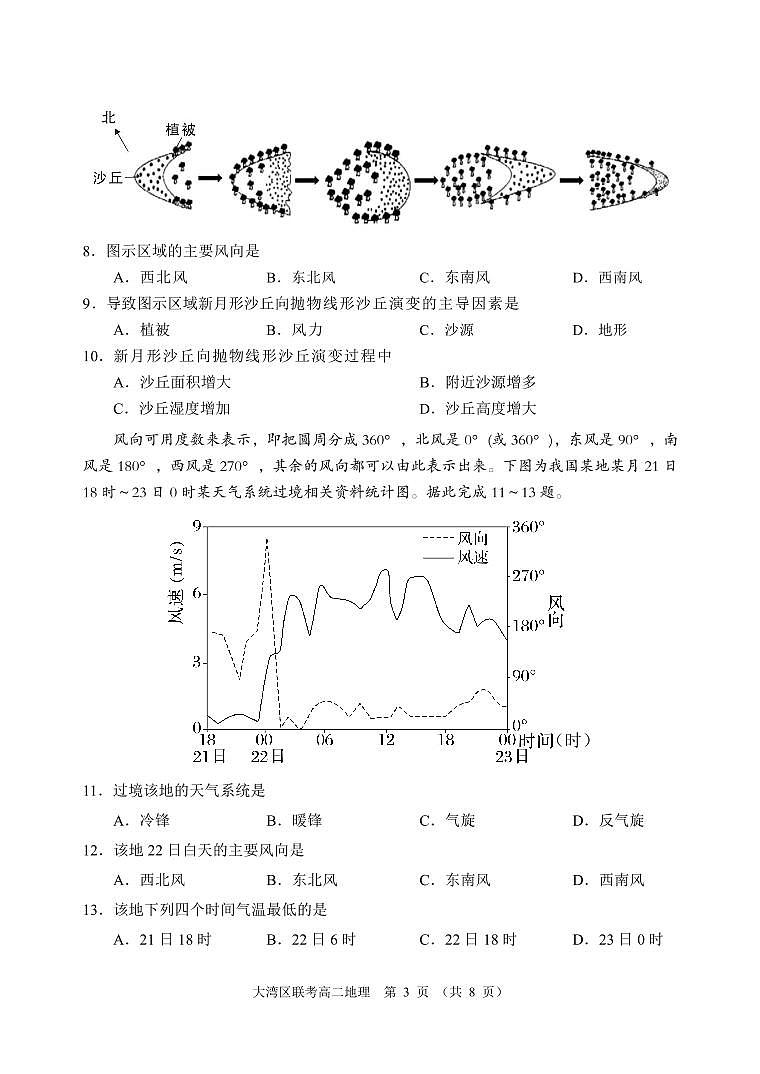 广东省大湾区2024-2025学年高二第一学期期末统一测试地理试卷第3页