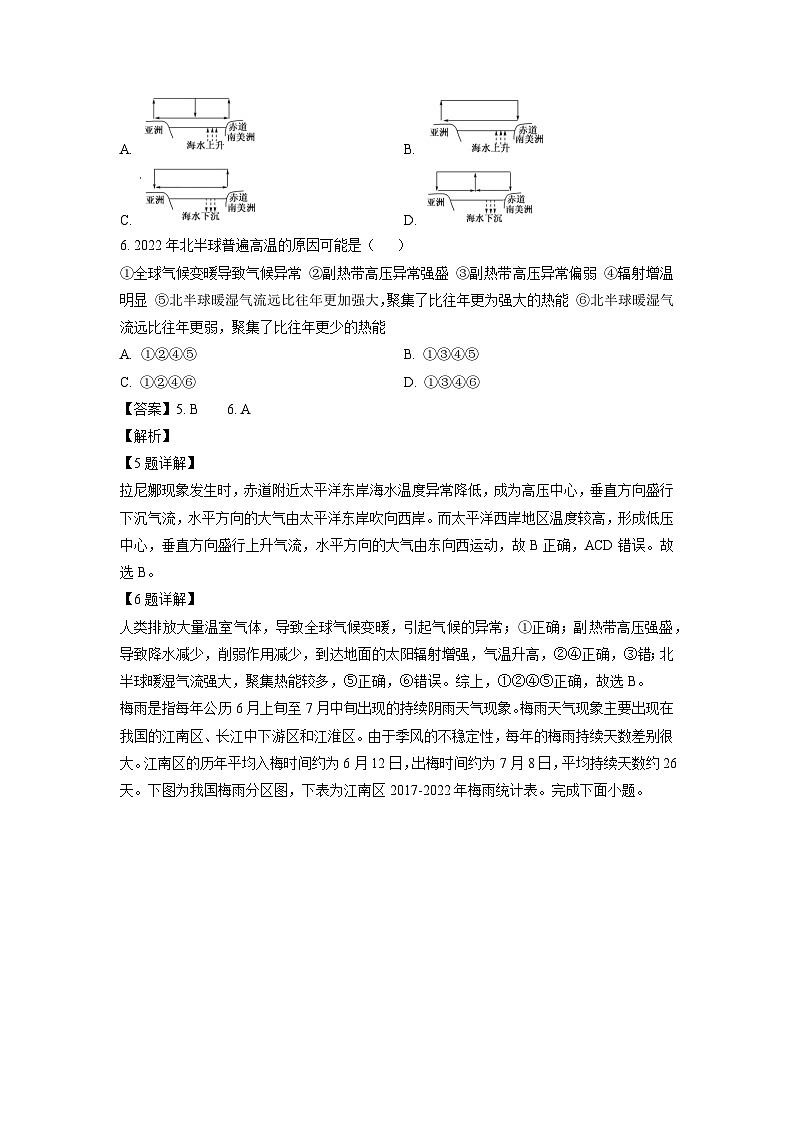 2022-2023学年湖南省岳阳市岳阳楼区高二上学期期末地理试卷（解析版）第3页