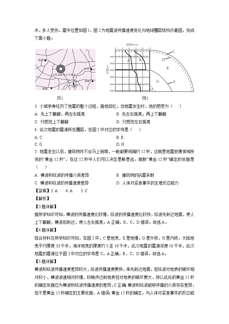 2023-2024学年山东省聊城市高二上学期11月期中考试地理试卷（解析版）第2页