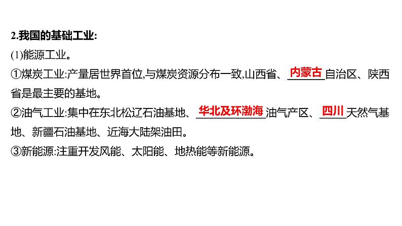 2025届高考地理一轮复习课件 第二篇  第19讲　中国的工业第5页