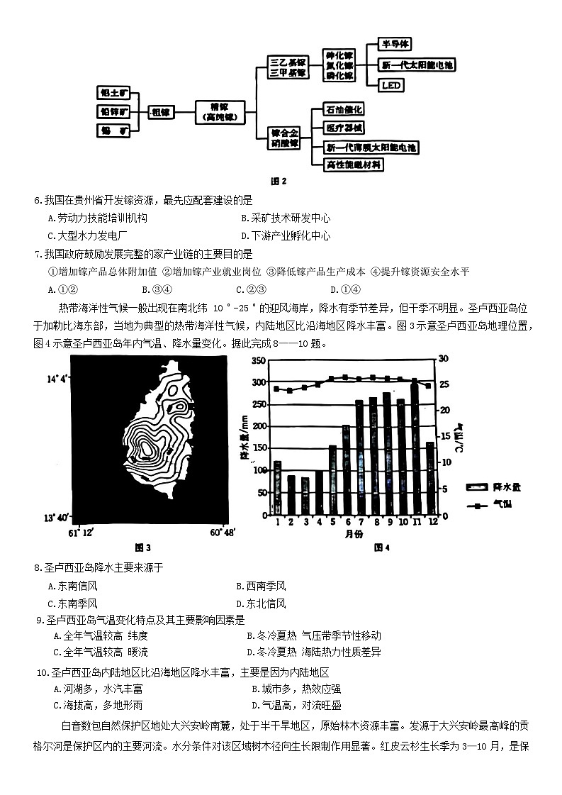 山西省晋城市2025年高三第一次模拟考试试题地理试题第3页