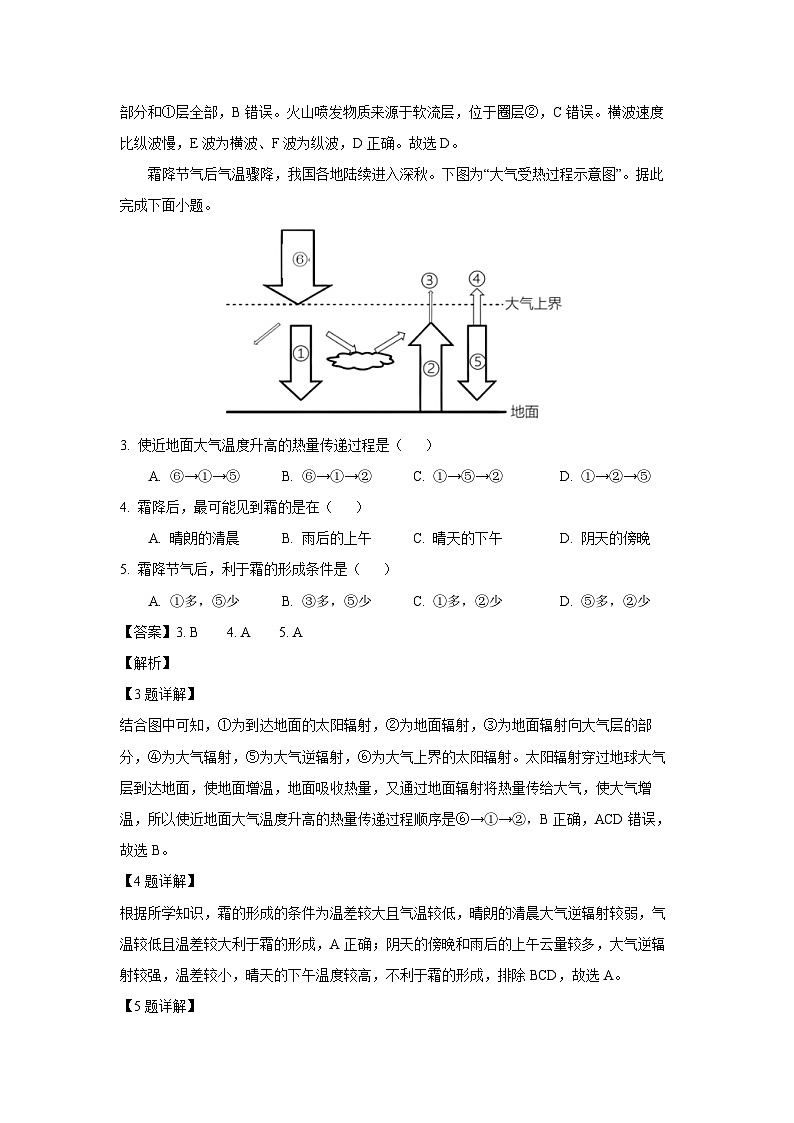 2024~2025学年安徽省庐巢联盟高一上第二次月考地理试卷（解析版）第2页