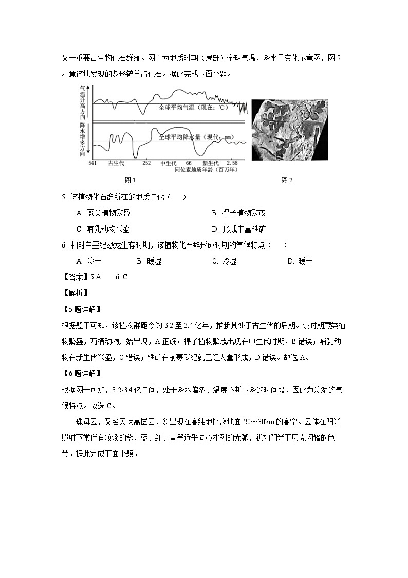 2024~2025学年辽宁省丹东市高一上期中教学质量调研测试地理试卷（解析版）第3页