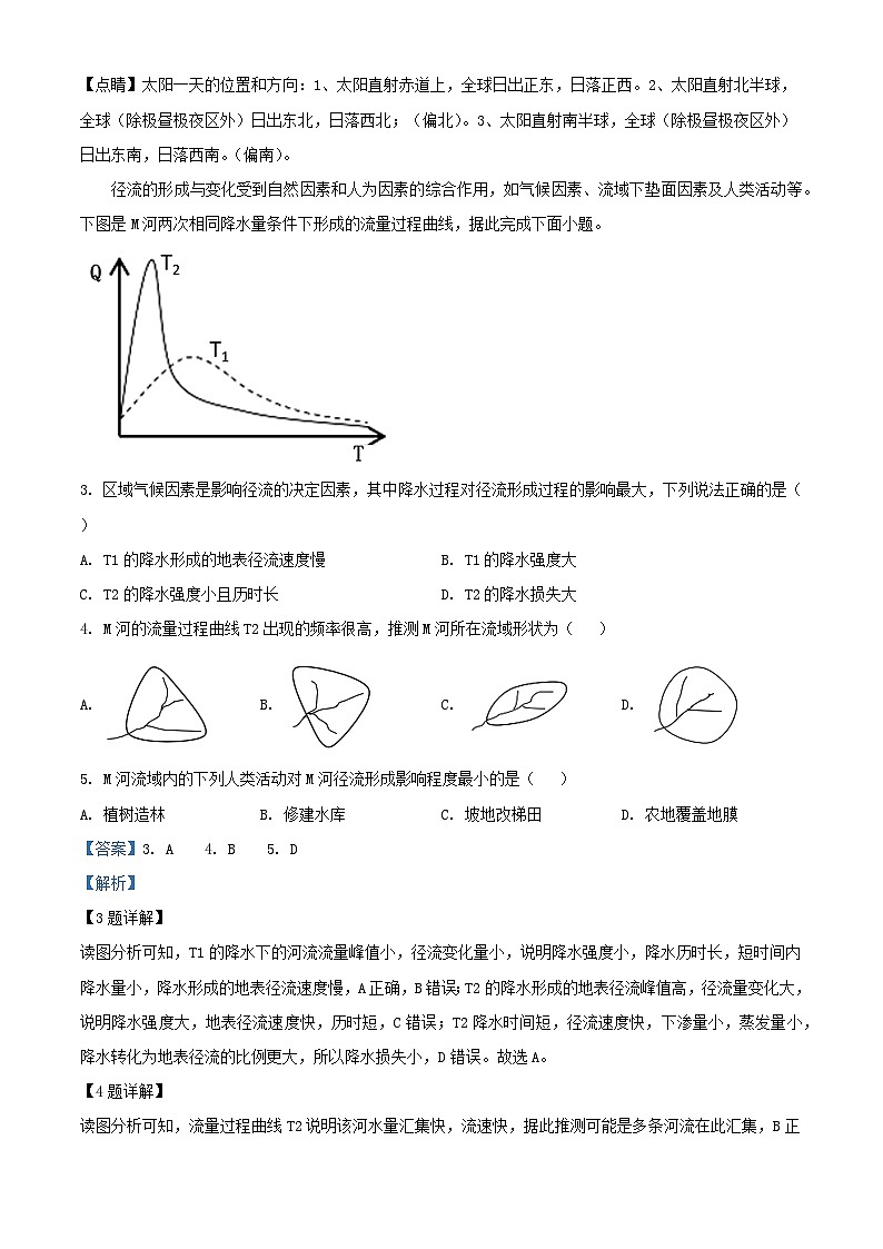 江西省上饶市2023_2024学年高二地理上学期期末模拟试卷含解析第2页