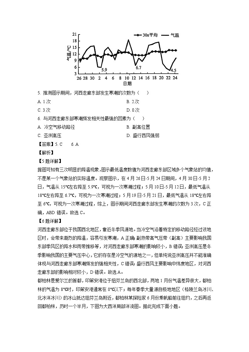 云南省昭通市部分县区2024-2025学年高二上学期期末联合检测地理试题（解析版）第3页