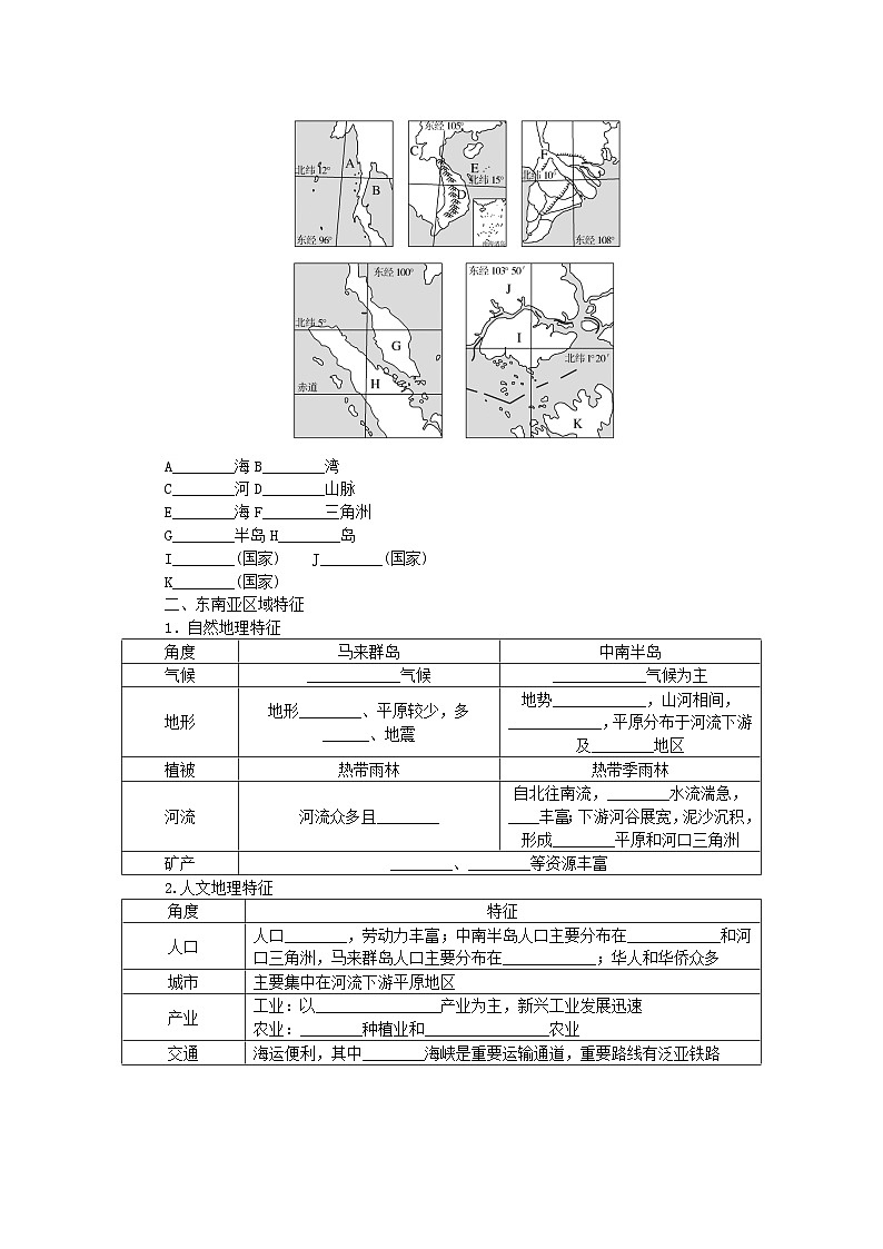 2025版高考地理全程一轮复习学案第二十二章世界热点区域第81课时东南亚中亚西亚第2页