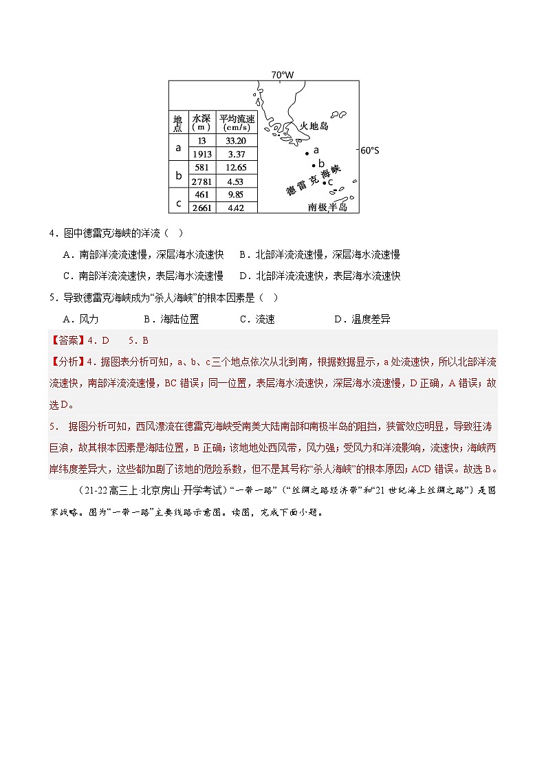 专练02 陆地与海洋（专项训练）-2025年高考地理一轮复习专练（解析版）第3页